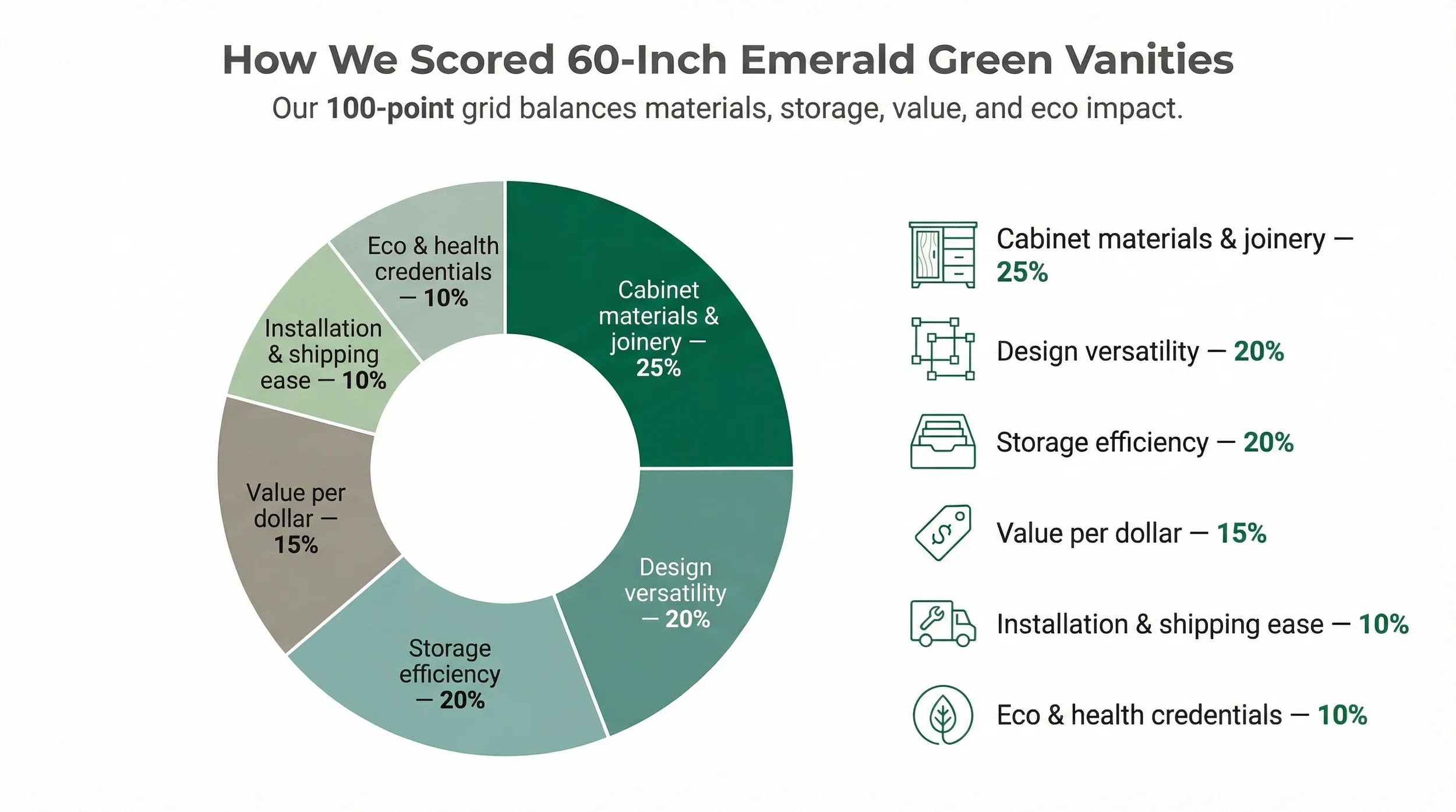 Best 60-Inch Emerald Green Bathroom Vanities