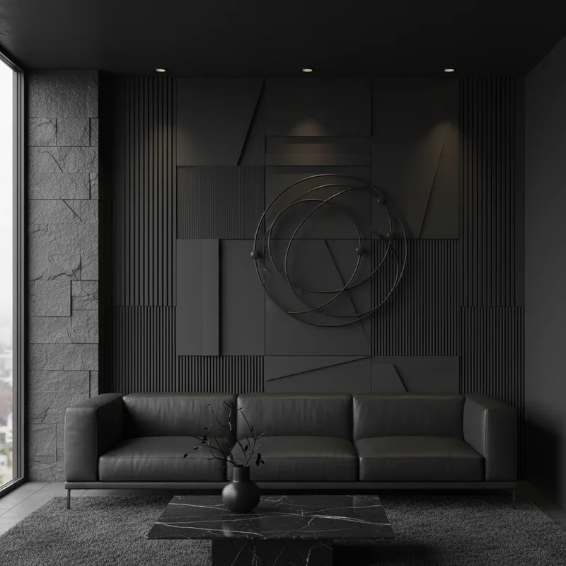 Black Wall Living Room Ideas