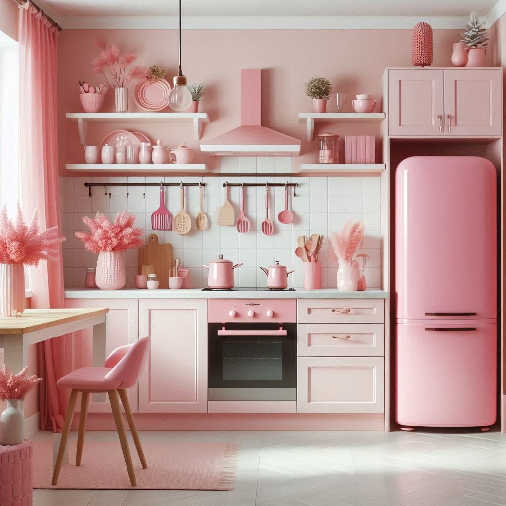 Pink kitchen decor discount