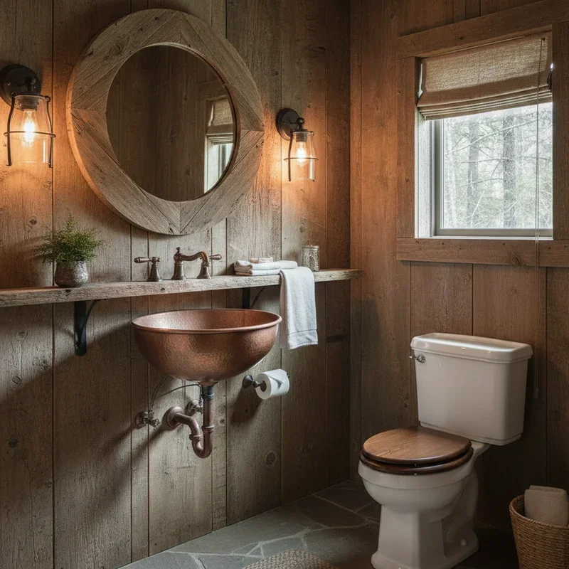 Rustic Half Bathroom Ideas