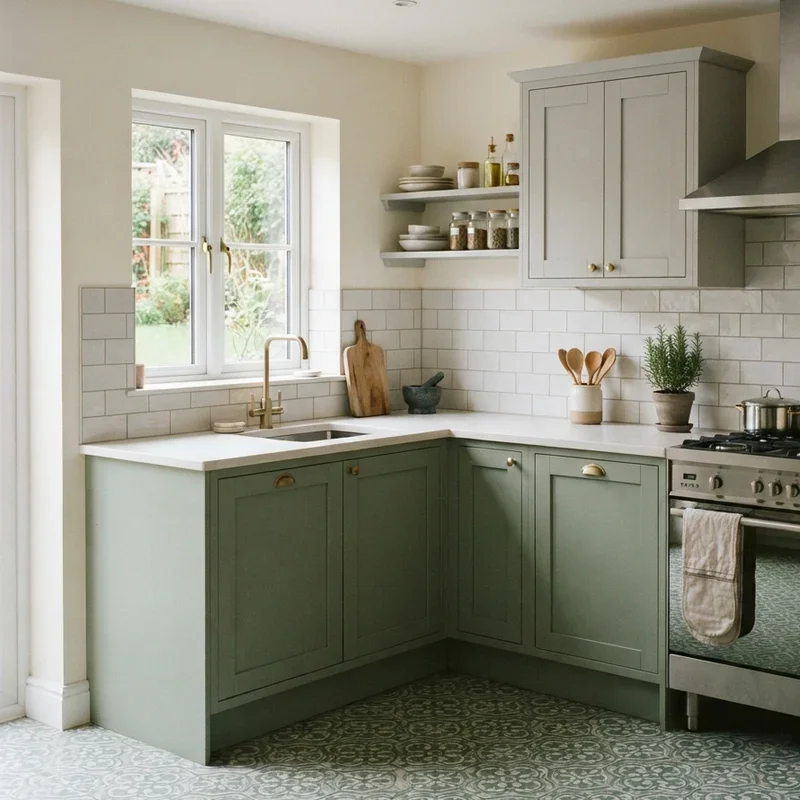 Green and Gray Kitchen Ideas