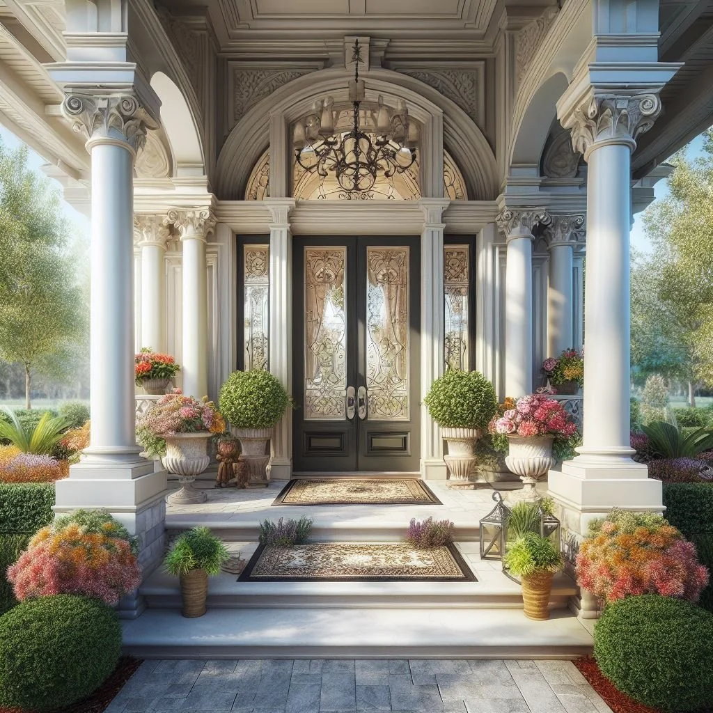 Double Door Elegance for Your Front Porch