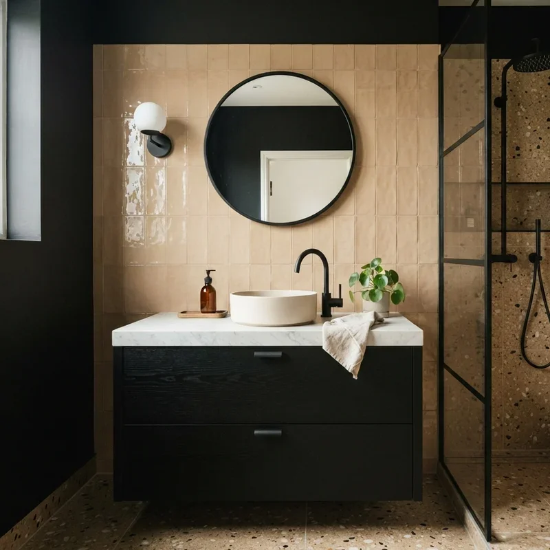 Black and Tan Bathroom Ideas