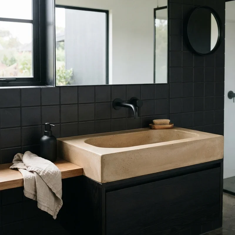 Black and Tan Bathroom Ideas
