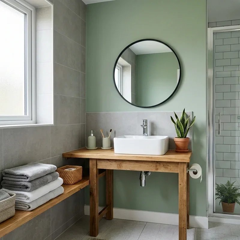 Grey and Green Bathroom Ideas