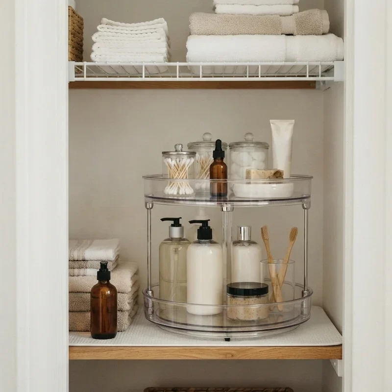 Bathroom Closet Shelf Ideas