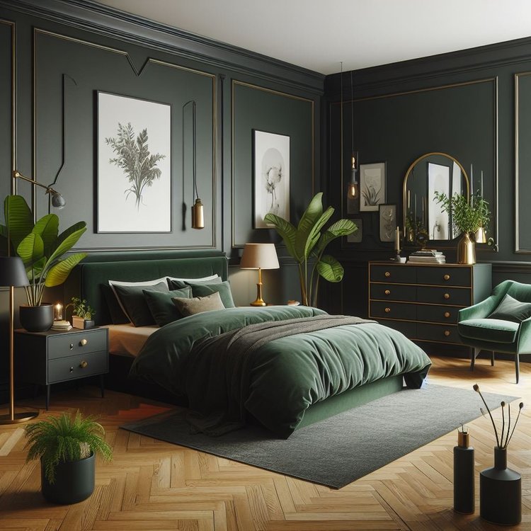 15 Elegant Dark Green Bedroom Ideas for Tranquility