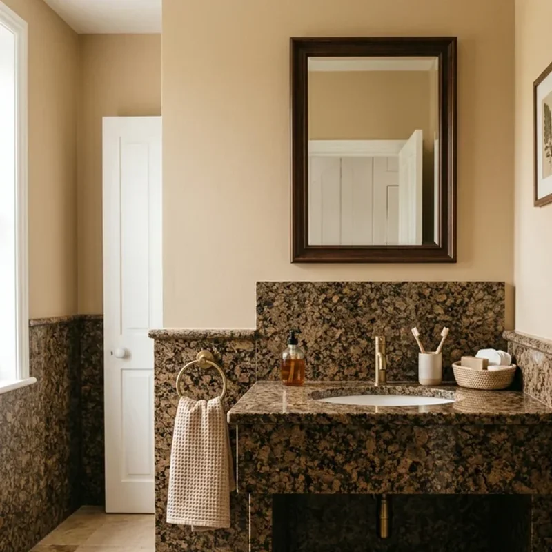 Brown Granite Bathroom Ideas