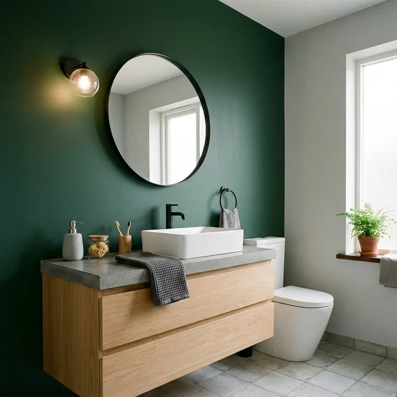 Grey and Green Bathroom Ideas