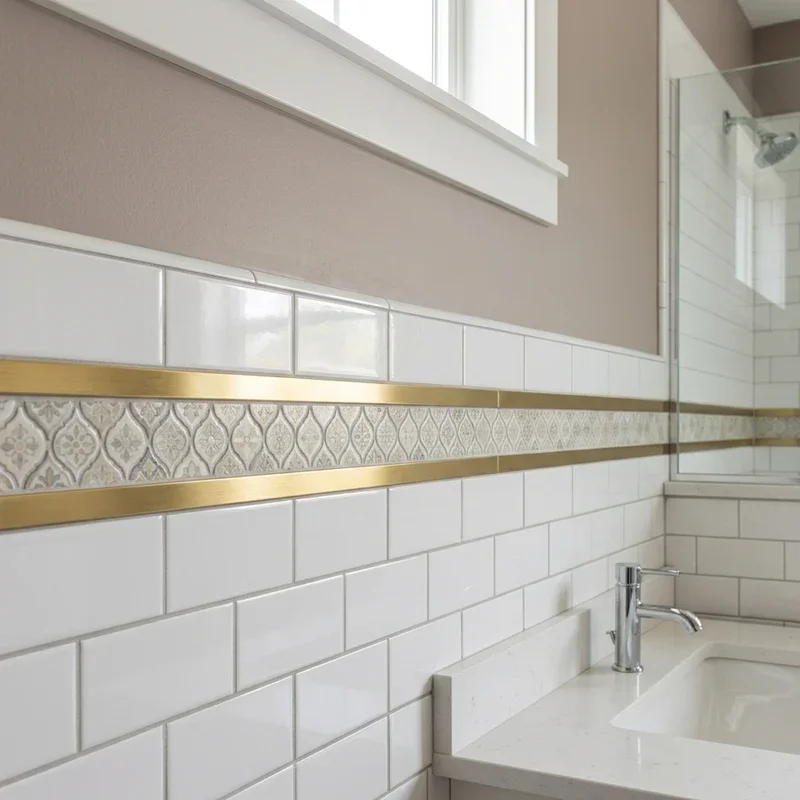 Bathroom Wall Border Ideas