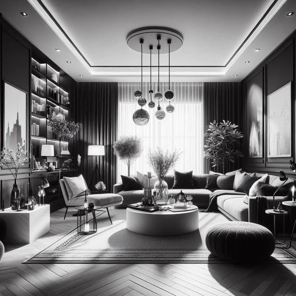 15 Black, White, and Grey Living Room Ideas