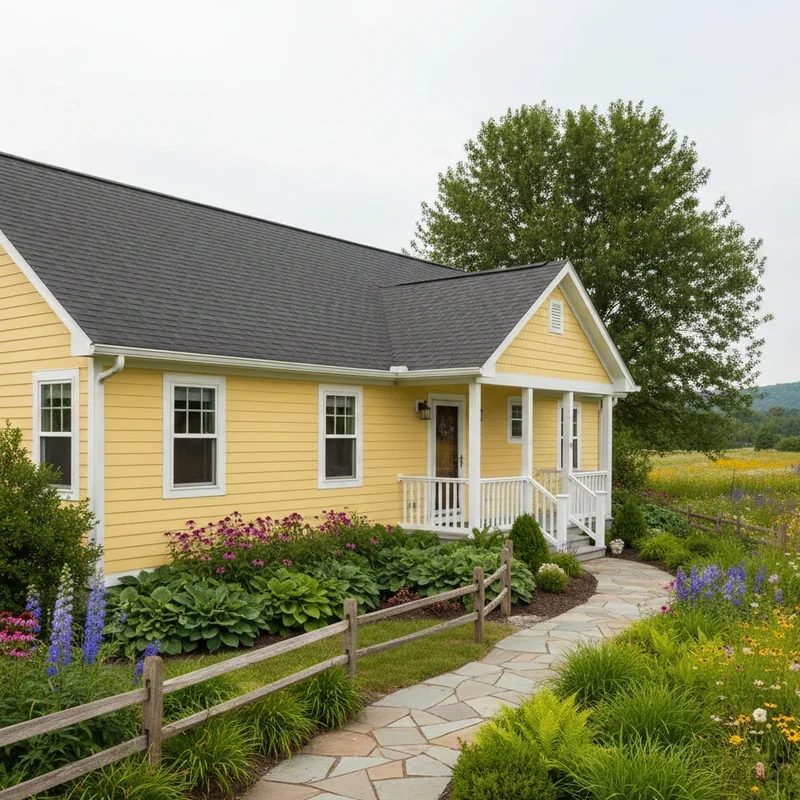 Yellow Siding House Ideas