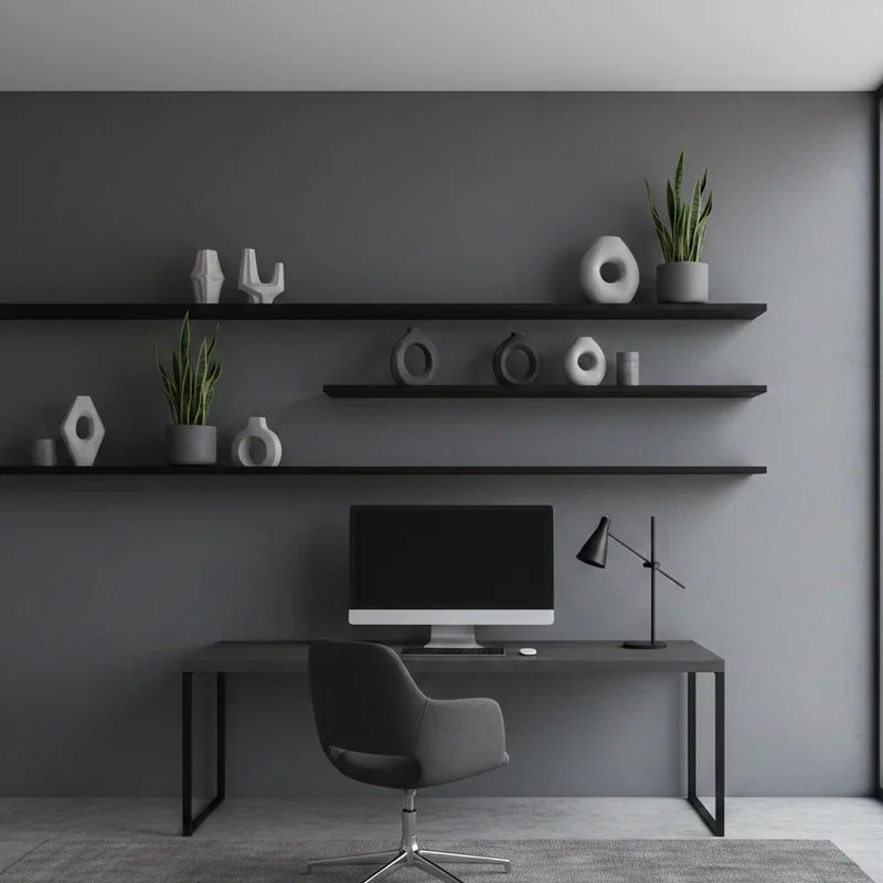 Dark Grey Office Ideas