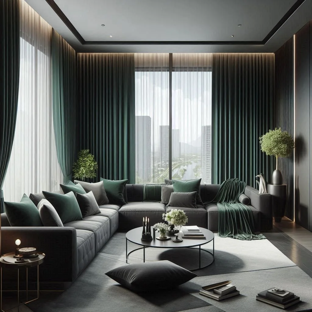 15 Modern Dark Green Living Room Ideas to Try