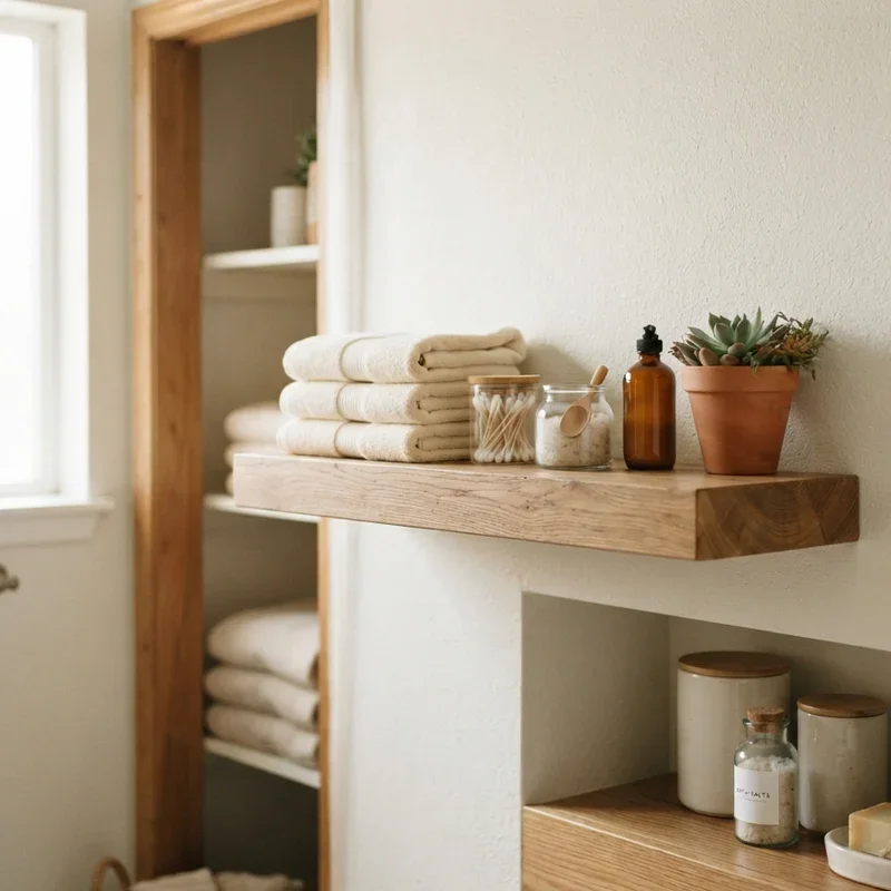 Bathroom Closet Shelf Ideas