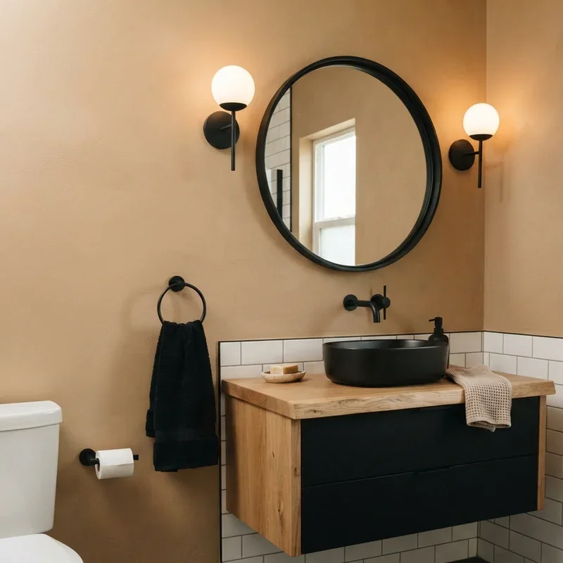 Black and Tan Bathroom Ideas