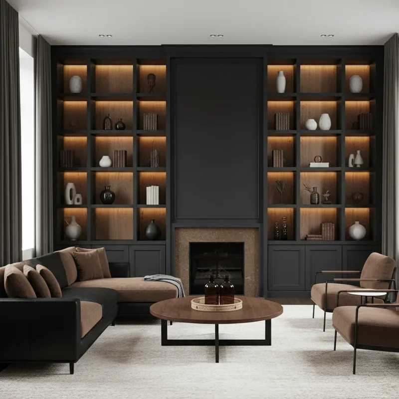 Black and Brown Living Room Ideas