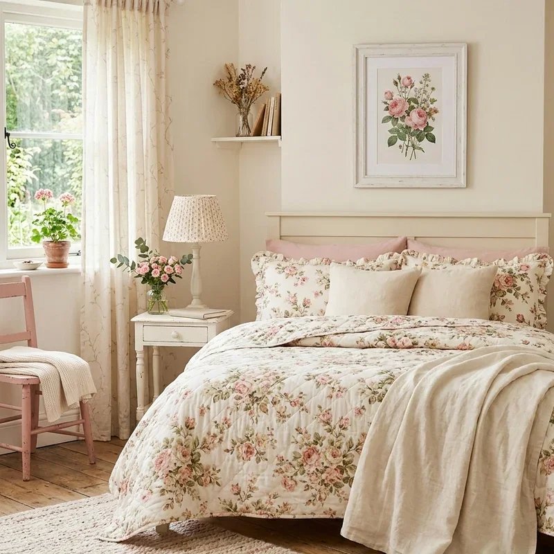 Pink and Cream Bedroom Ideas