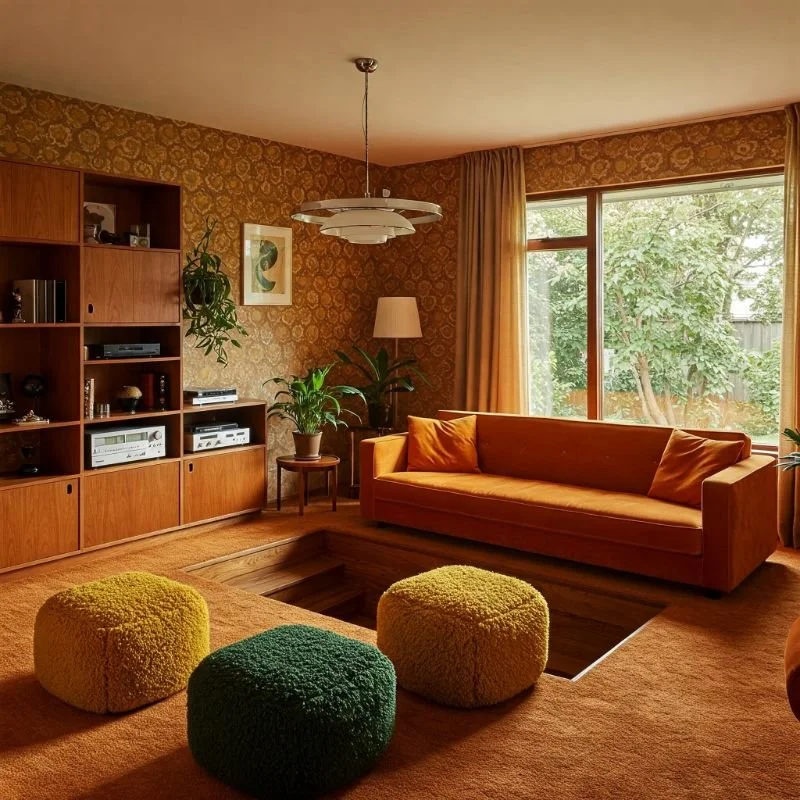 15 Stylish 70's Sunken Living Room Ideas That Pop