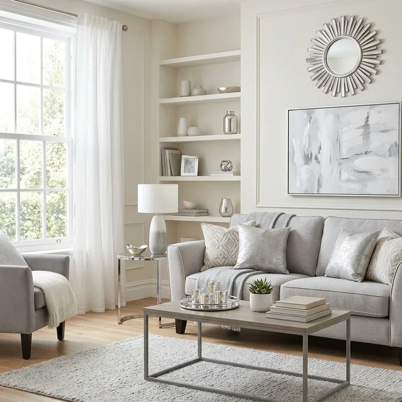 White and Gray Living Room Ideas