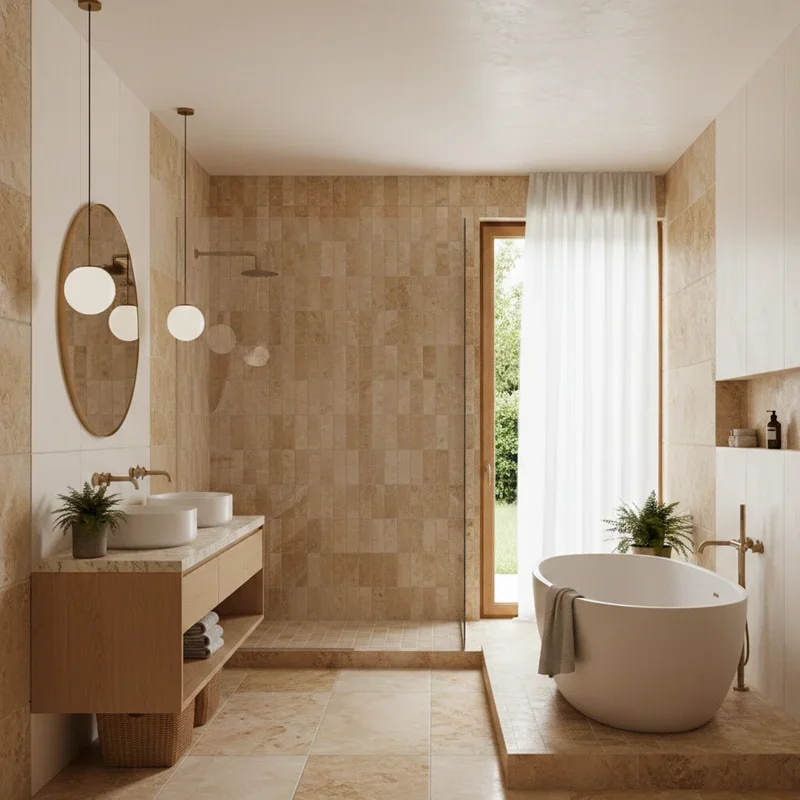 Tan and White Bathroom Ideas