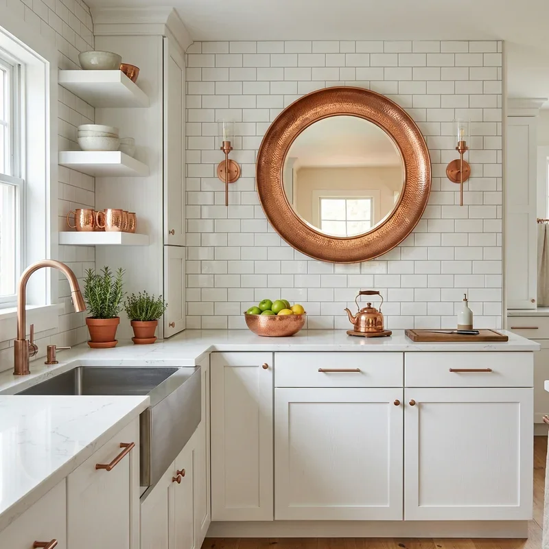 White and Copper Kitchen Ideas