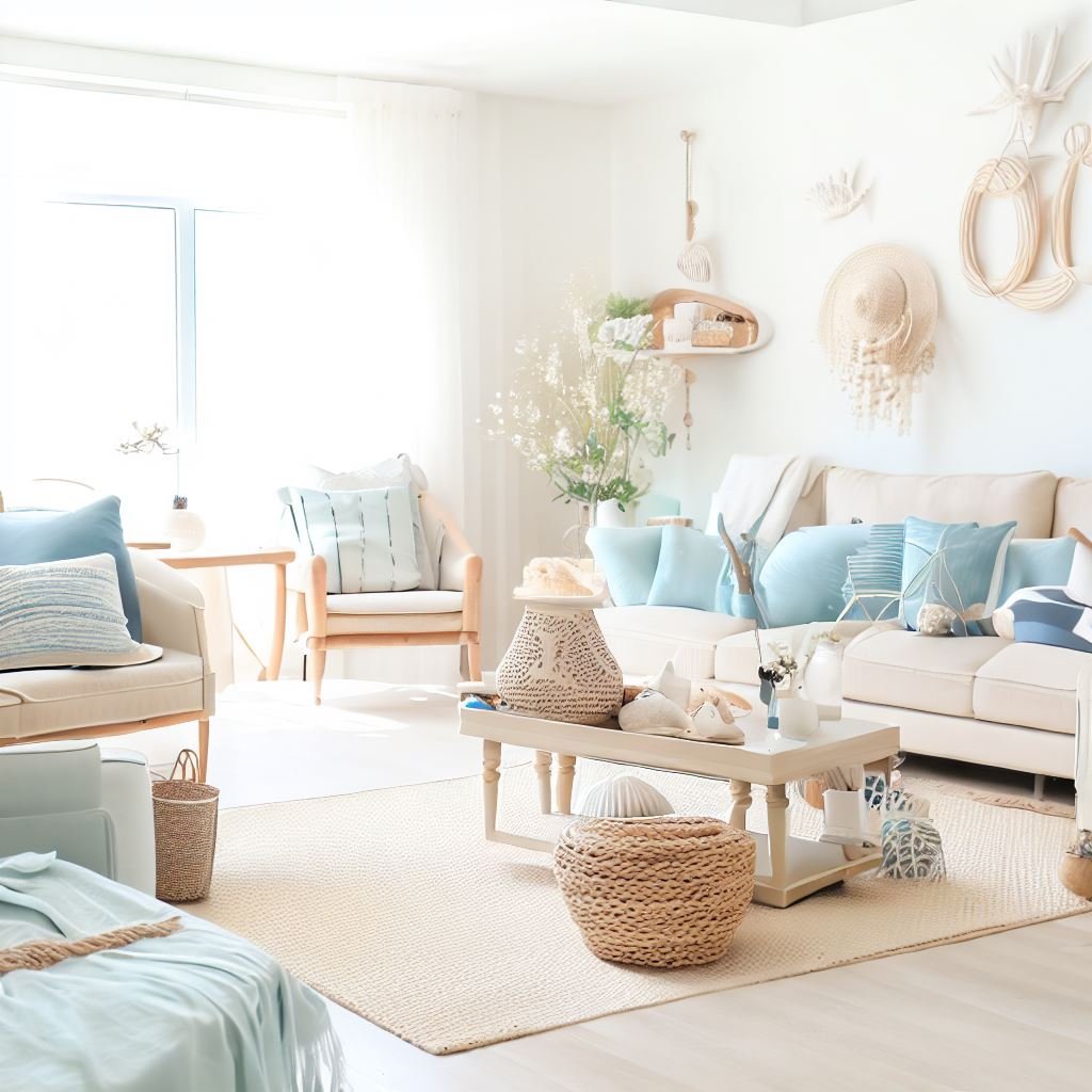 Beach Themed Living Room on a Budget — Lord Decor