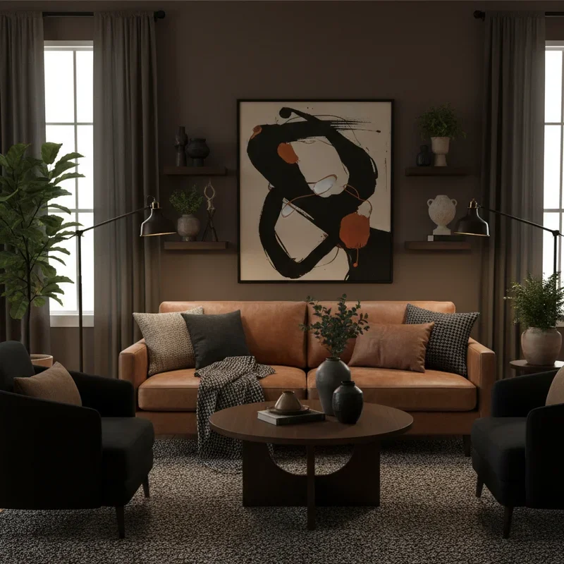 Black and Brown Living Room Ideas