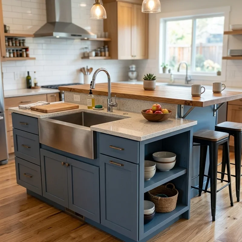 Two Tier Kitchen Island Ideas