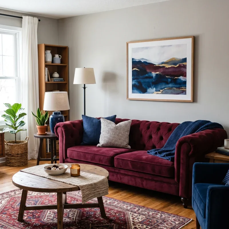 Burgundy Couch Living Room Ideas