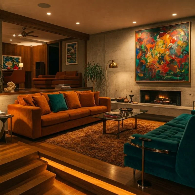 15 Stylish 70's Sunken Living Room Ideas That Pop