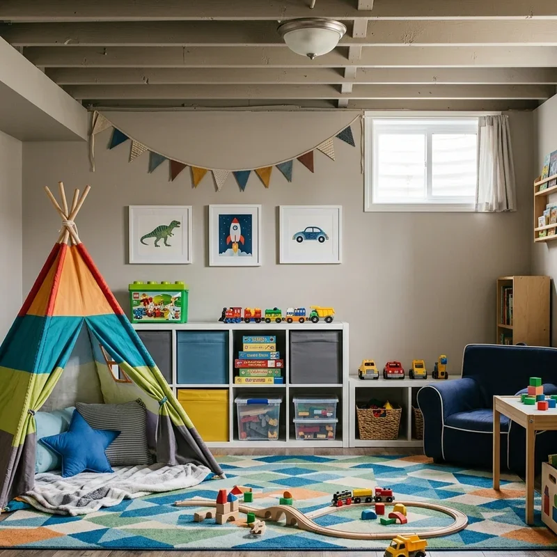 Boys Basement Playroom Ideas