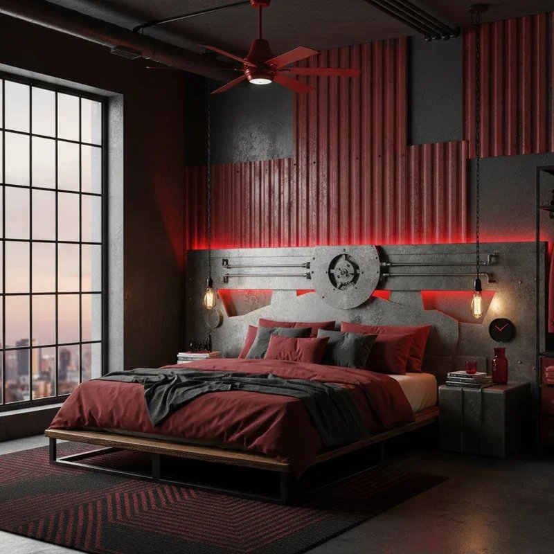 Red and Black Bedroom Ideas