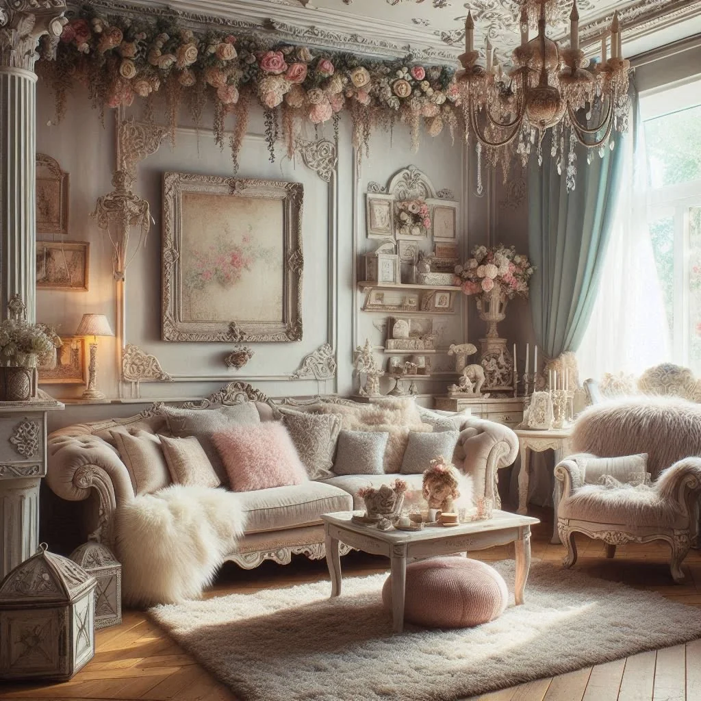 Beautiful view of Shabby Chic Texture Apartment Design
