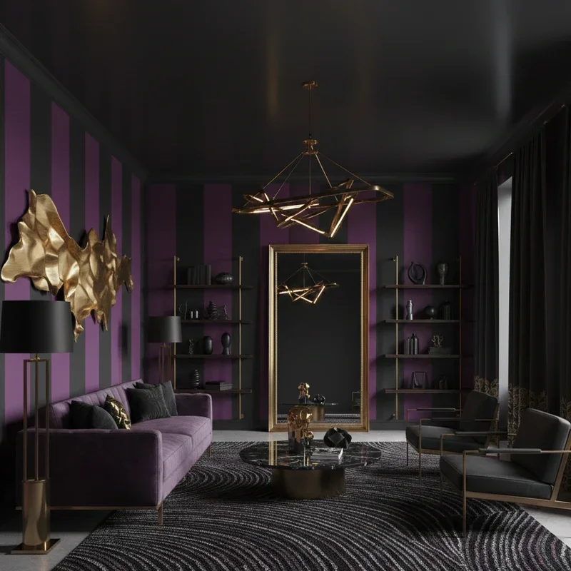 Black and Purple Room Ideas