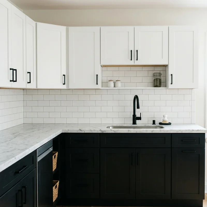 Black and White Kitchen Cabinet Ideas