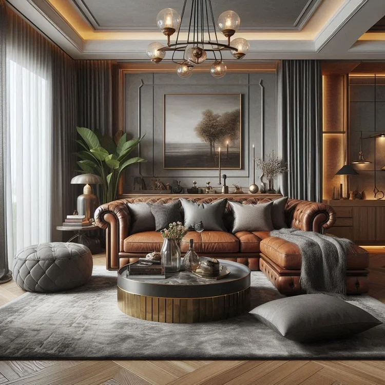 15 Elegant Grey and Brown Living Room Ideas