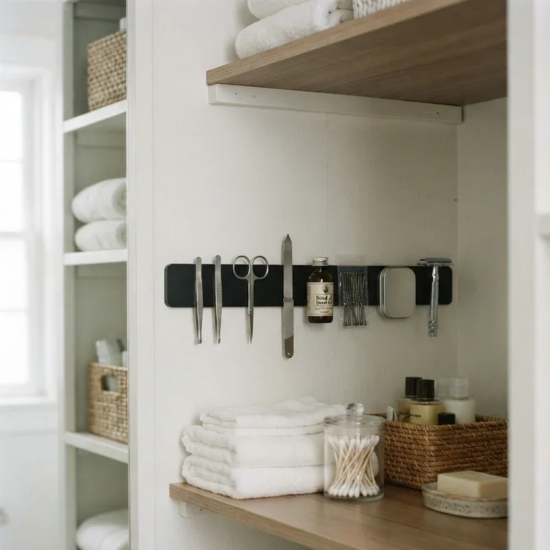 Bathroom Closet Shelf Ideas