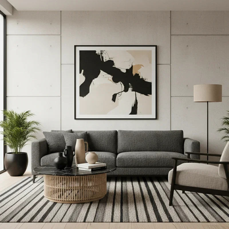 Black and Beige Living Room Ideas