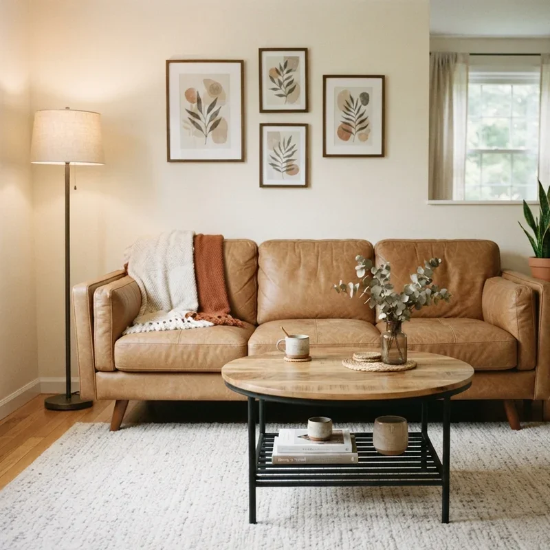 Tan Leather Sofa Living Room Ideas