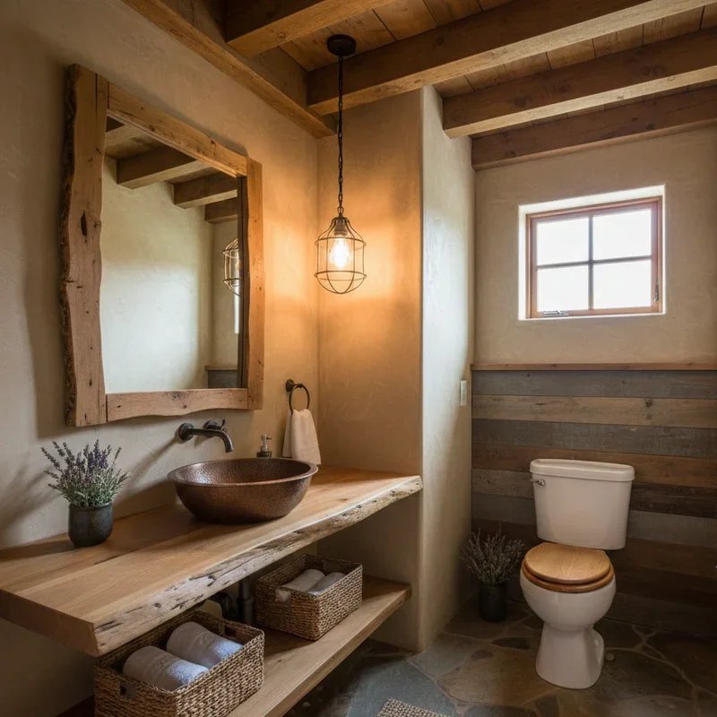 Rustic Half Bathroom Ideas