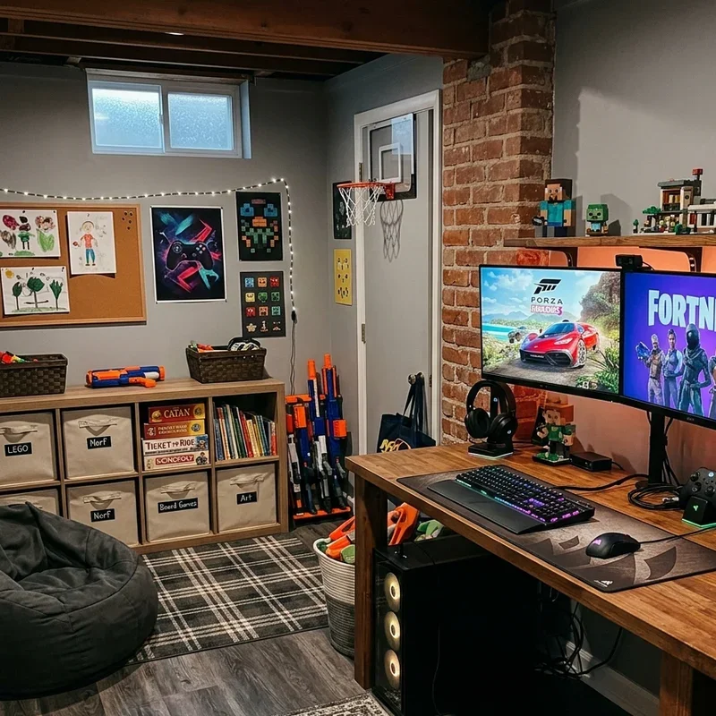 Boys Basement Playroom Ideas