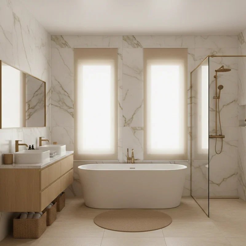 Tan and White Bathroom Ideas