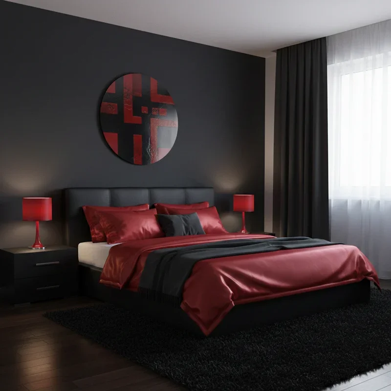 Red and Black Bedroom Ideas