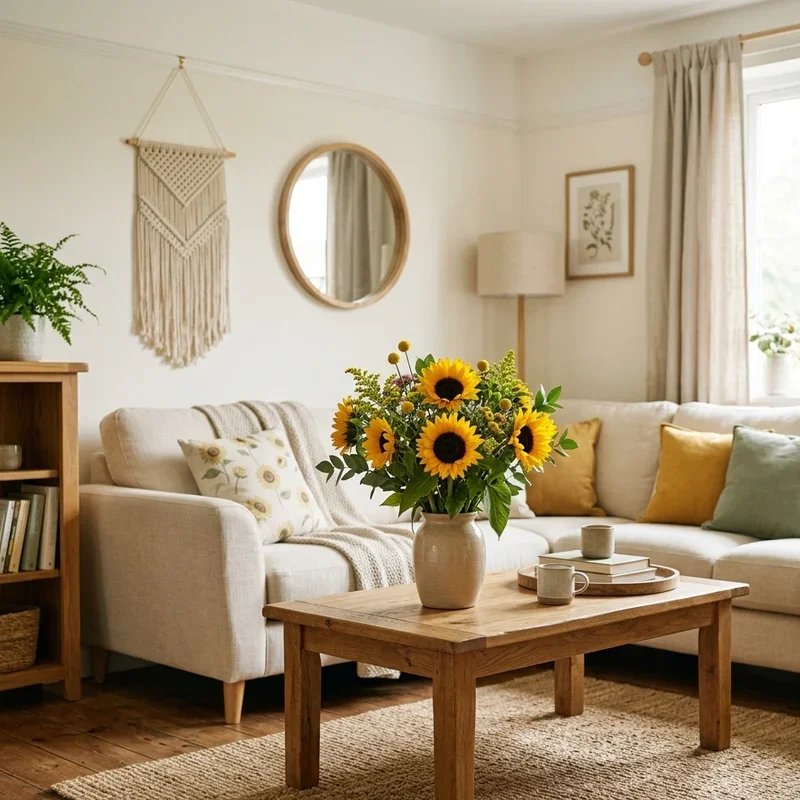 Sunflower Living Room Ideas