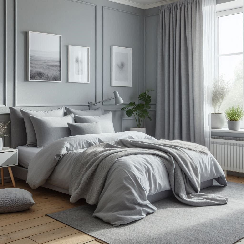 Grey bedroom light discount