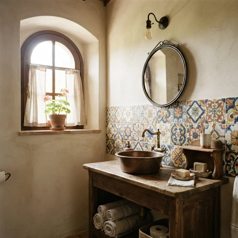 Small Tuscan Bathroom Ideas
