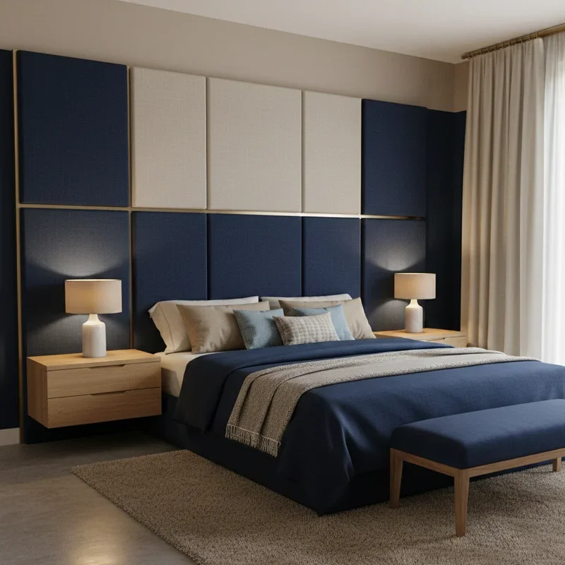Navy Blue and Beige Bedroom Ideas