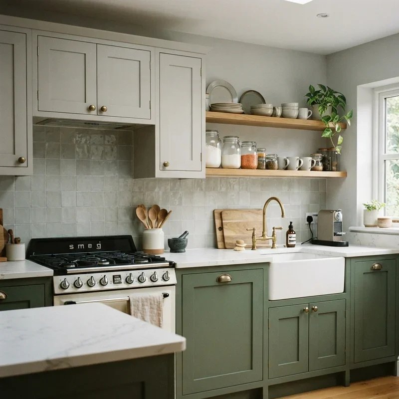 Green and Gray Kitchen Ideas