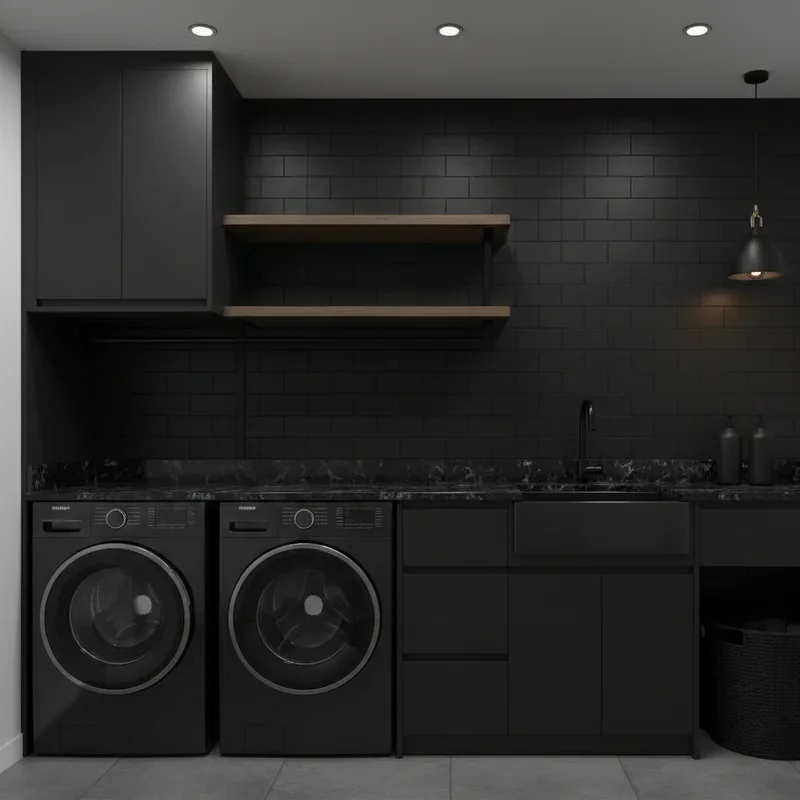 Black Laundry Room Ideas